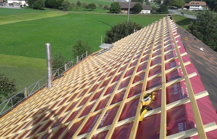 3Dachflache bereit zur Ziegeldeckung